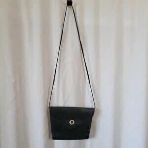 Vintage Rush Hour Retro Purse Black w/flap crossbody removable strap clutch EUC
